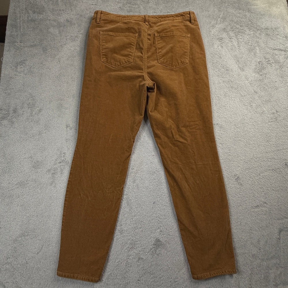 Talbots Womens High Waist Jegging Ankle Corduroy Pants Brown Size 14 Stretch‎